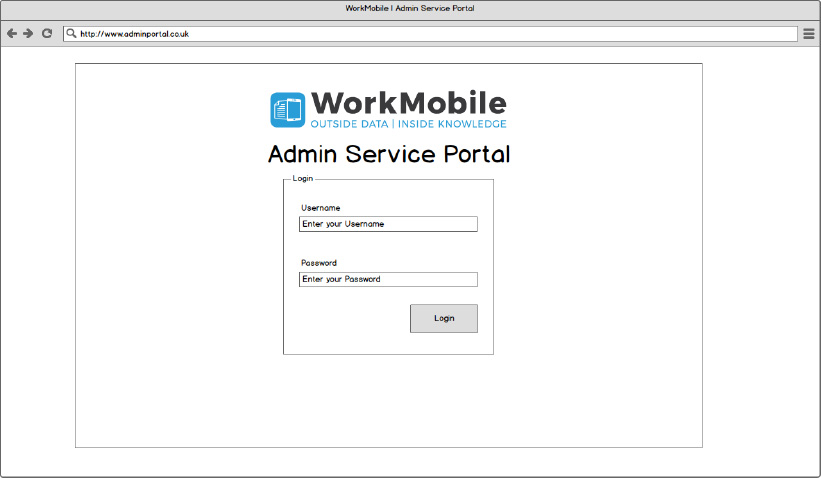 Login UX Wireframe